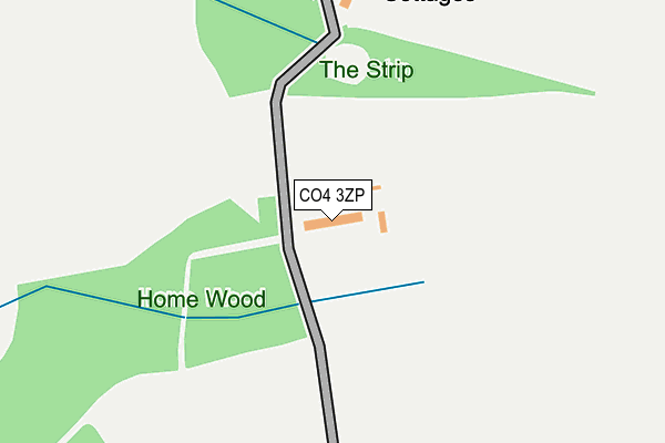 CO4 3ZP map - OS OpenMap – Local (Ordnance Survey)