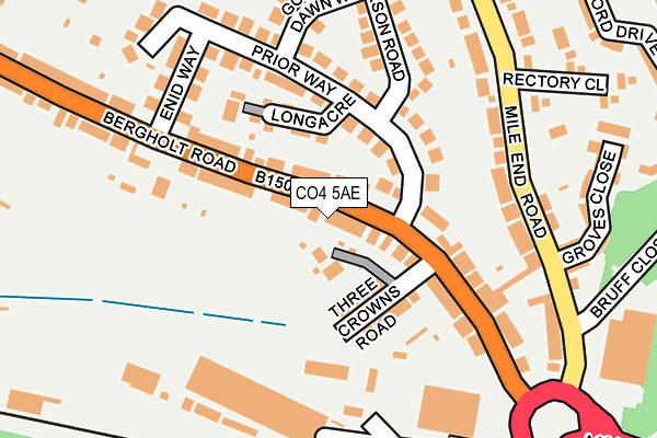 CO4 5AE map - OS OpenMap – Local (Ordnance Survey)