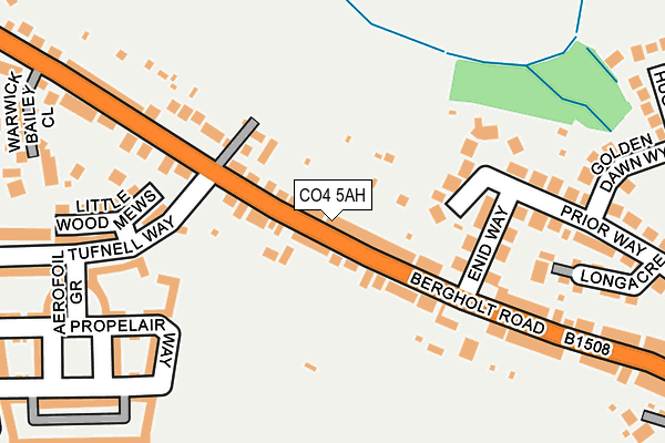 CO4 5AH map - OS OpenMap – Local (Ordnance Survey)