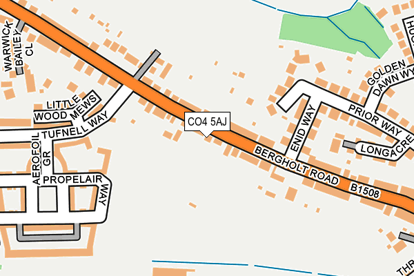 CO4 5AJ map - OS OpenMap – Local (Ordnance Survey)