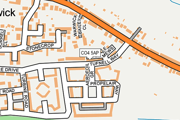 CO4 5AP map - OS OpenMap – Local (Ordnance Survey)