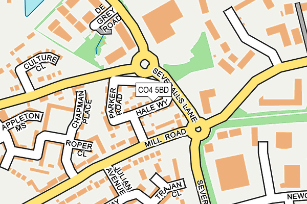 CO4 5BD map - OS OpenMap – Local (Ordnance Survey)