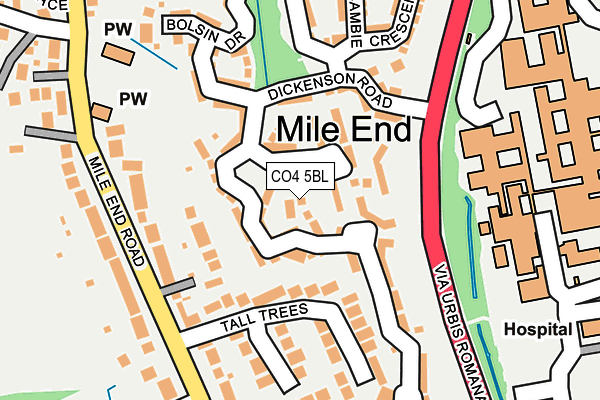 CO4 5BL map - OS OpenMap – Local (Ordnance Survey)