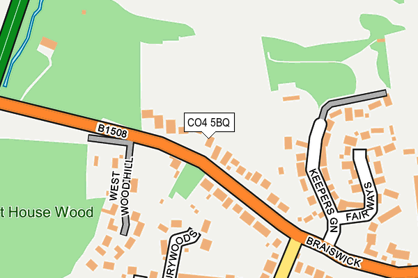 CO4 5BQ map - OS OpenMap – Local (Ordnance Survey)