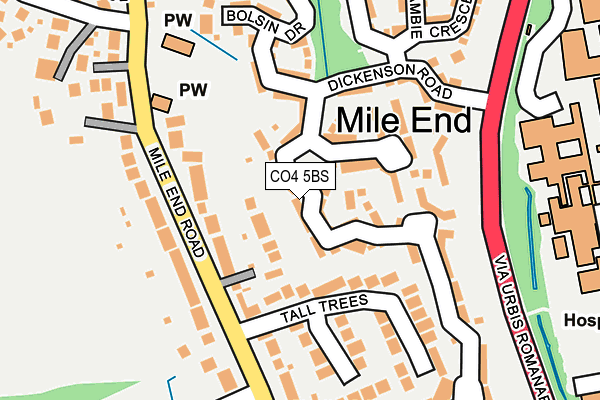 CO4 5BS map - OS OpenMap – Local (Ordnance Survey)