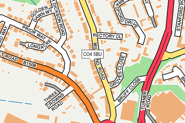 CO4 5BU map - OS OpenMap – Local (Ordnance Survey)