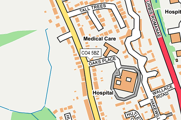 CO4 5BZ map - OS OpenMap – Local (Ordnance Survey)