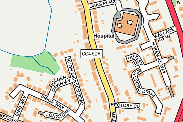 CO4 5DA map - OS OpenMap – Local (Ordnance Survey)