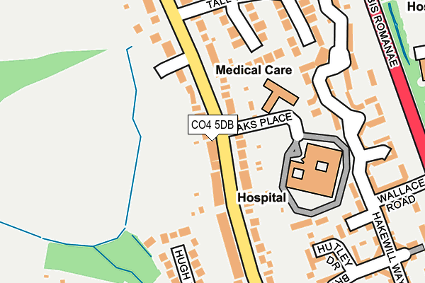 CO4 5DB map - OS OpenMap – Local (Ordnance Survey)