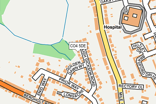CO4 5DE map - OS OpenMap – Local (Ordnance Survey)