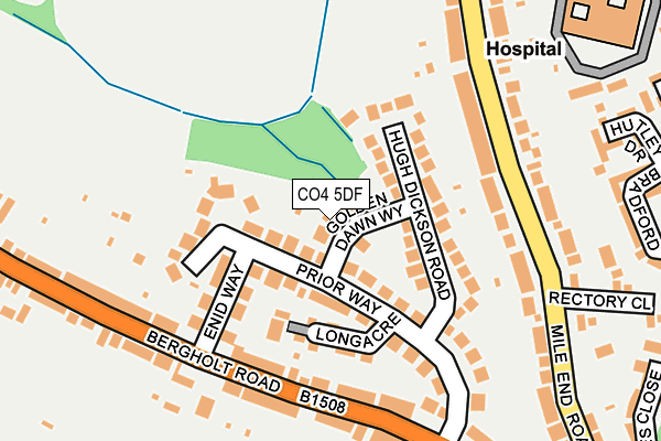 CO4 5DF map - OS OpenMap – Local (Ordnance Survey)