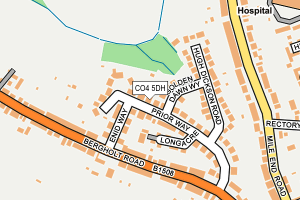 CO4 5DH map - OS OpenMap – Local (Ordnance Survey)