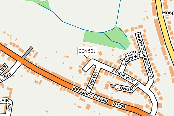 CO4 5DJ map - OS OpenMap – Local (Ordnance Survey)