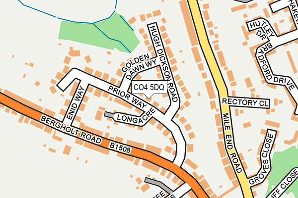 CO4 5DQ map - OS OpenMap – Local (Ordnance Survey)