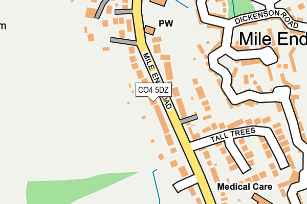 CO4 5DZ map - OS OpenMap – Local (Ordnance Survey)