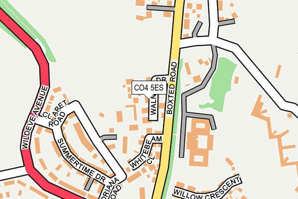 CO4 5ES map - OS OpenMap – Local (Ordnance Survey)