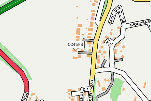 CO4 5FB map - OS OpenMap – Local (Ordnance Survey)