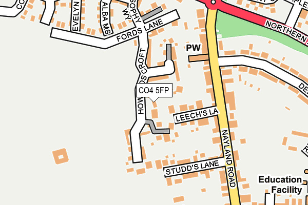 CO4 5FP map - OS OpenMap – Local (Ordnance Survey)