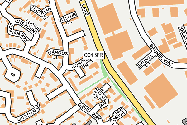 CO4 5FR map - OS OpenMap – Local (Ordnance Survey)