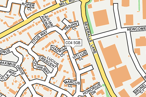 CO4 5GB map - OS OpenMap – Local (Ordnance Survey)