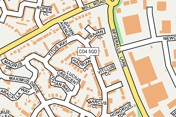 CO4 5GD map - OS OpenMap – Local (Ordnance Survey)