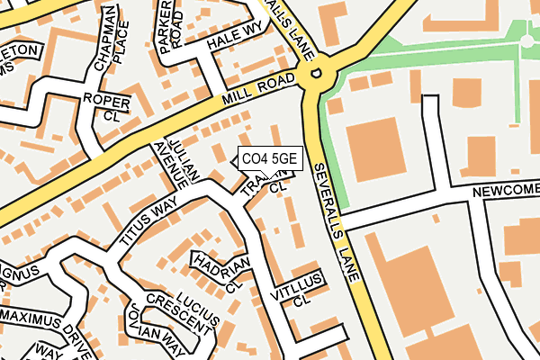 CO4 5GE map - OS OpenMap – Local (Ordnance Survey)