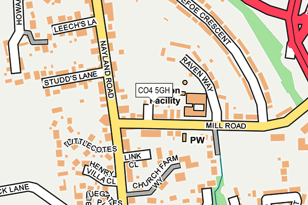 CO4 5GH map - OS OpenMap – Local (Ordnance Survey)
