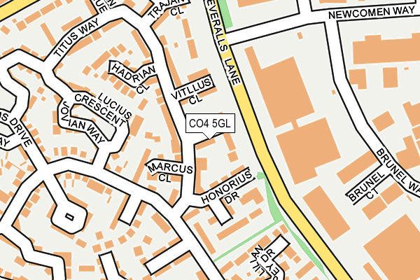 CO4 5GL map - OS OpenMap – Local (Ordnance Survey)