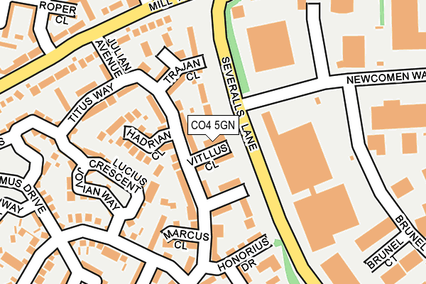 CO4 5GN map - OS OpenMap – Local (Ordnance Survey)