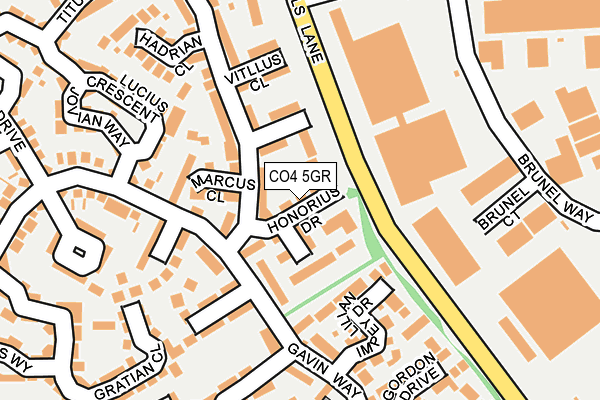 CO4 5GR map - OS OpenMap – Local (Ordnance Survey)