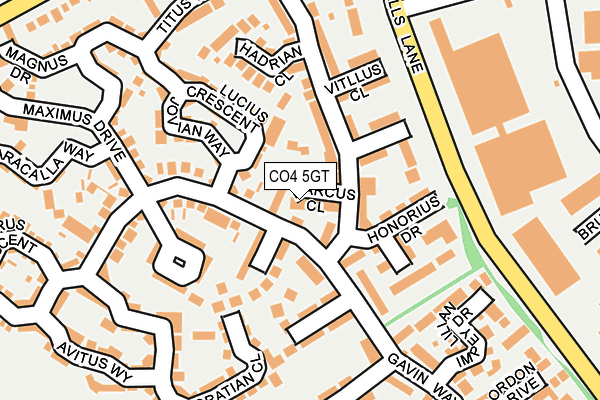 CO4 5GT map - OS OpenMap – Local (Ordnance Survey)