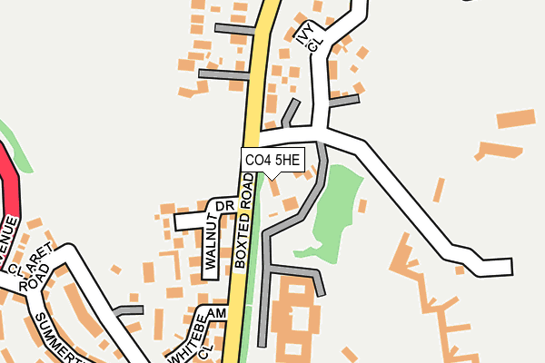 CO4 5HE map - OS OpenMap – Local (Ordnance Survey)