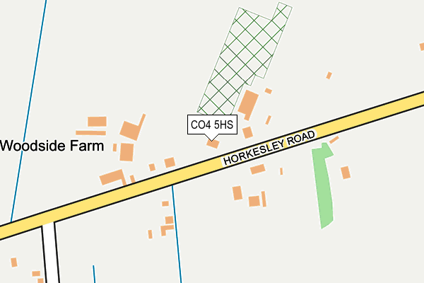 CO4 5HS map - OS OpenMap – Local (Ordnance Survey)