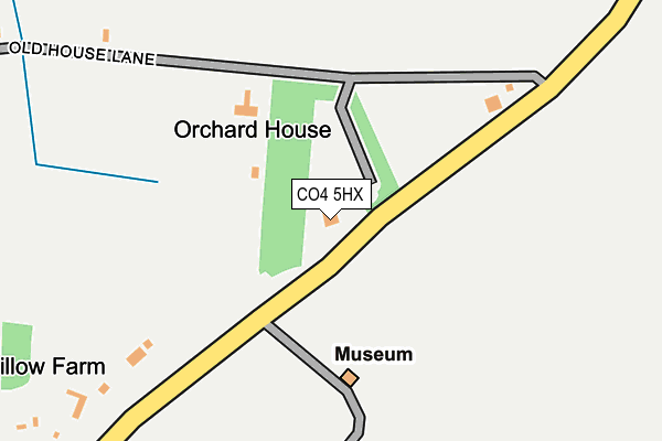 CO4 5HX map - OS OpenMap – Local (Ordnance Survey)