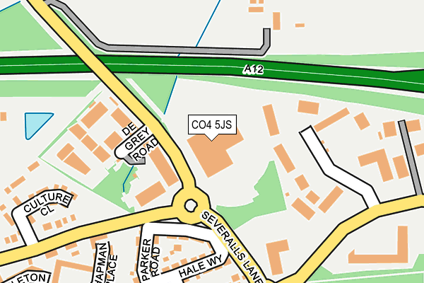CO4 5JS map - OS OpenMap – Local (Ordnance Survey)