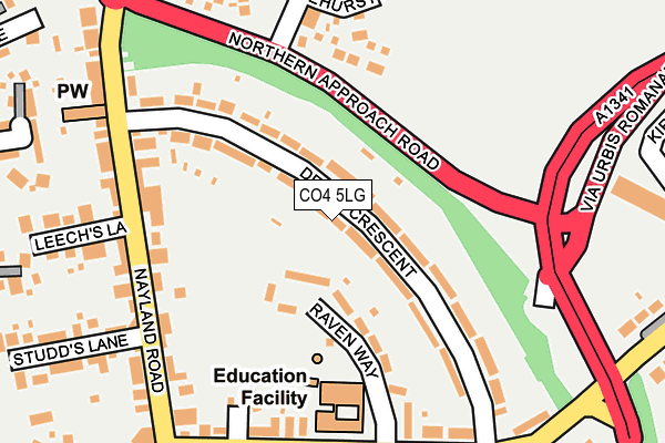 CO4 5LG map - OS OpenMap – Local (Ordnance Survey)