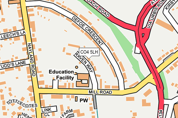 CO4 5LH map - OS OpenMap – Local (Ordnance Survey)