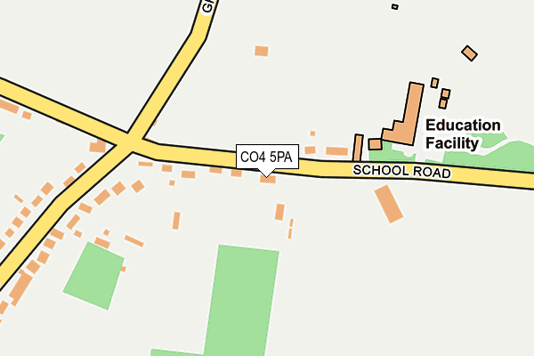 CO4 5PA map - OS OpenMap – Local (Ordnance Survey)