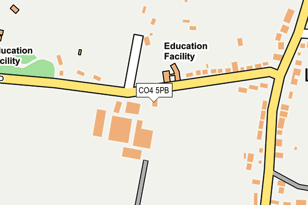 CO4 5PB map - OS OpenMap – Local (Ordnance Survey)