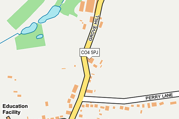 CO4 5PJ map - OS OpenMap – Local (Ordnance Survey)
