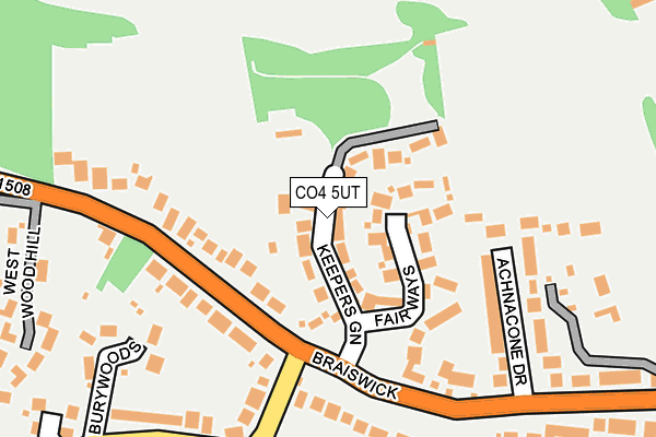 CO4 5UT map - OS OpenMap – Local (Ordnance Survey)