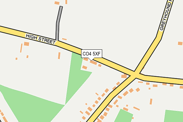 CO4 5XF map - OS OpenMap – Local (Ordnance Survey)
