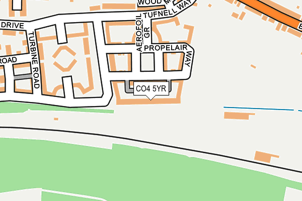 CO4 5YR map - OS OpenMap – Local (Ordnance Survey)