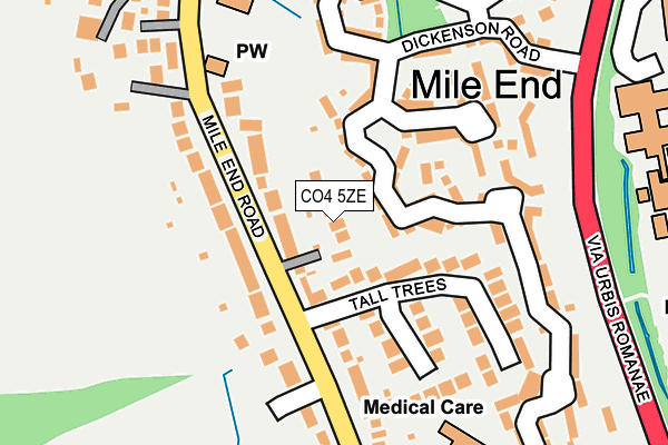CO4 5ZE map - OS OpenMap – Local (Ordnance Survey)