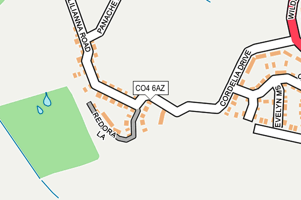 CO4 6AZ map - OS OpenMap – Local (Ordnance Survey)