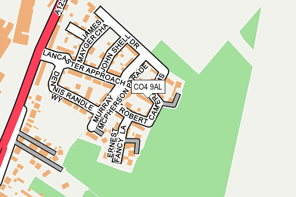 CO4 9AL map - OS OpenMap – Local (Ordnance Survey)