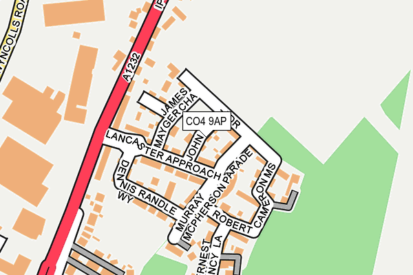 CO4 9AP map - OS OpenMap – Local (Ordnance Survey)