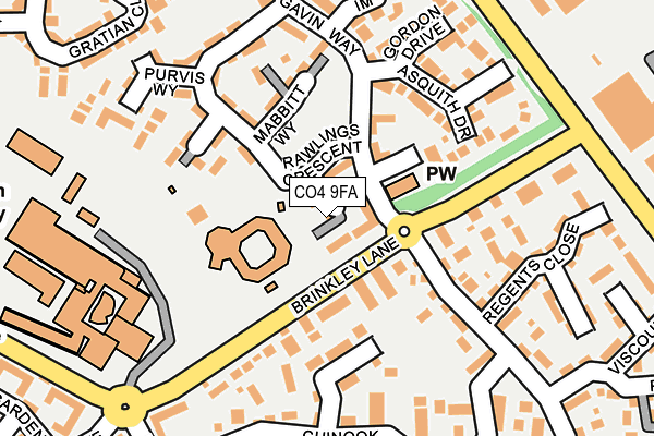 CO4 9FA map - OS OpenMap – Local (Ordnance Survey)