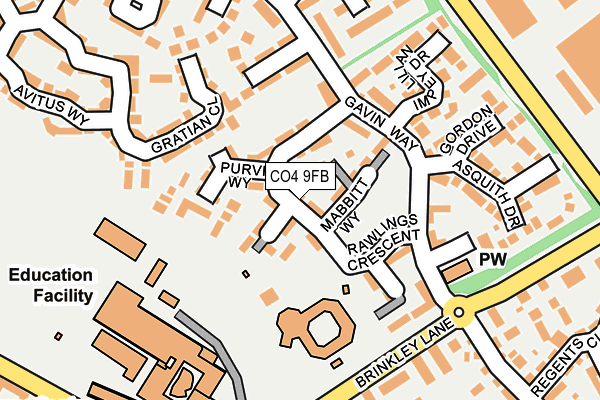 CO4 9FB map - OS OpenMap – Local (Ordnance Survey)