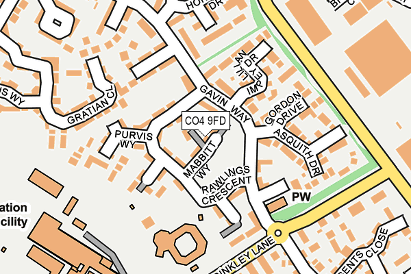 CO4 9FD map - OS OpenMap – Local (Ordnance Survey)
